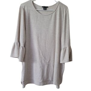 Adriana Papell XL Light Heather Grey Top